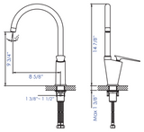 Alternative View of ALFI Polished Chrome Gooseneck Single Hole Bathroom Faucet, AB3600-PC