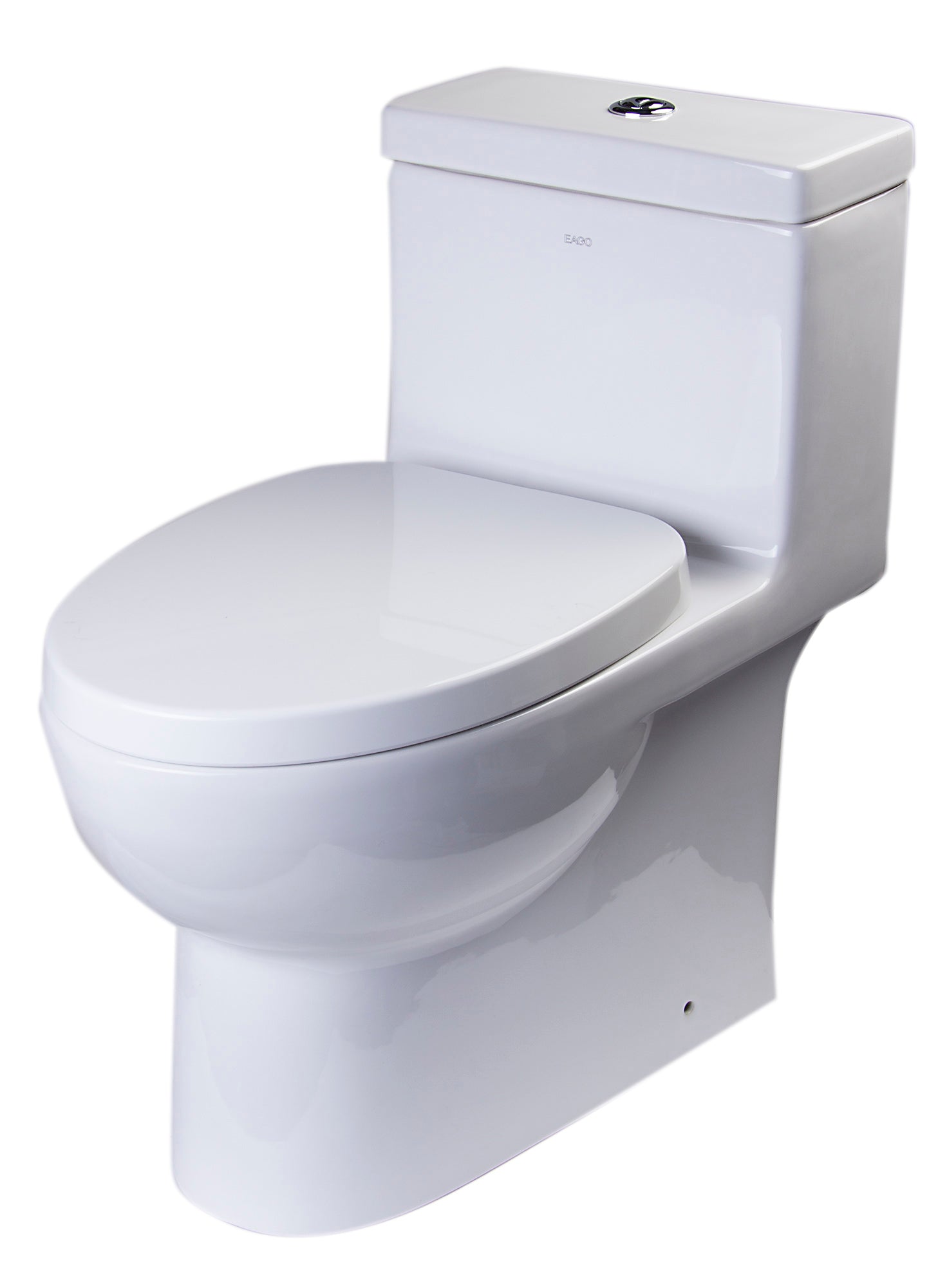 EAGO Porcelain, White, TB359 Dual Flush One Piece High Efficiency Low Flush Ceramic Toilet
