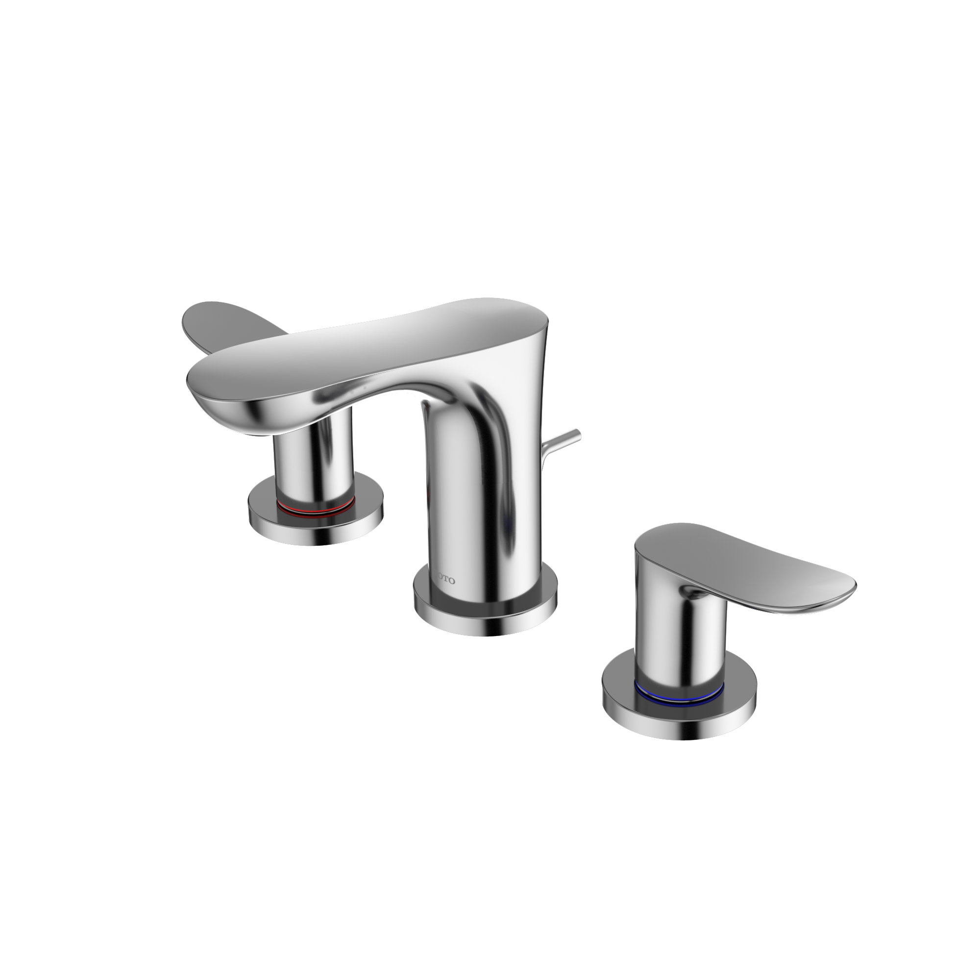TOTO GO Series 1.2 GPM Two Handle Widespread Bathroom Sink Faucet with Drain Assembly, Polished Chrome, Brass, TLG01201U#CP