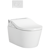 TOTO RW WASHLET+ Ready Electronic Bidet Toilet Seat with Auto Flush Ready Cotton White, Plastic, SW4547AT60#01