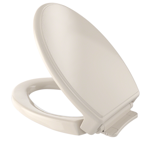 TOTO Traditional SoftClose Non Slamming, Slow Close Elongated Toilet Seat and Lid, Bone, Plastic, SS154#03