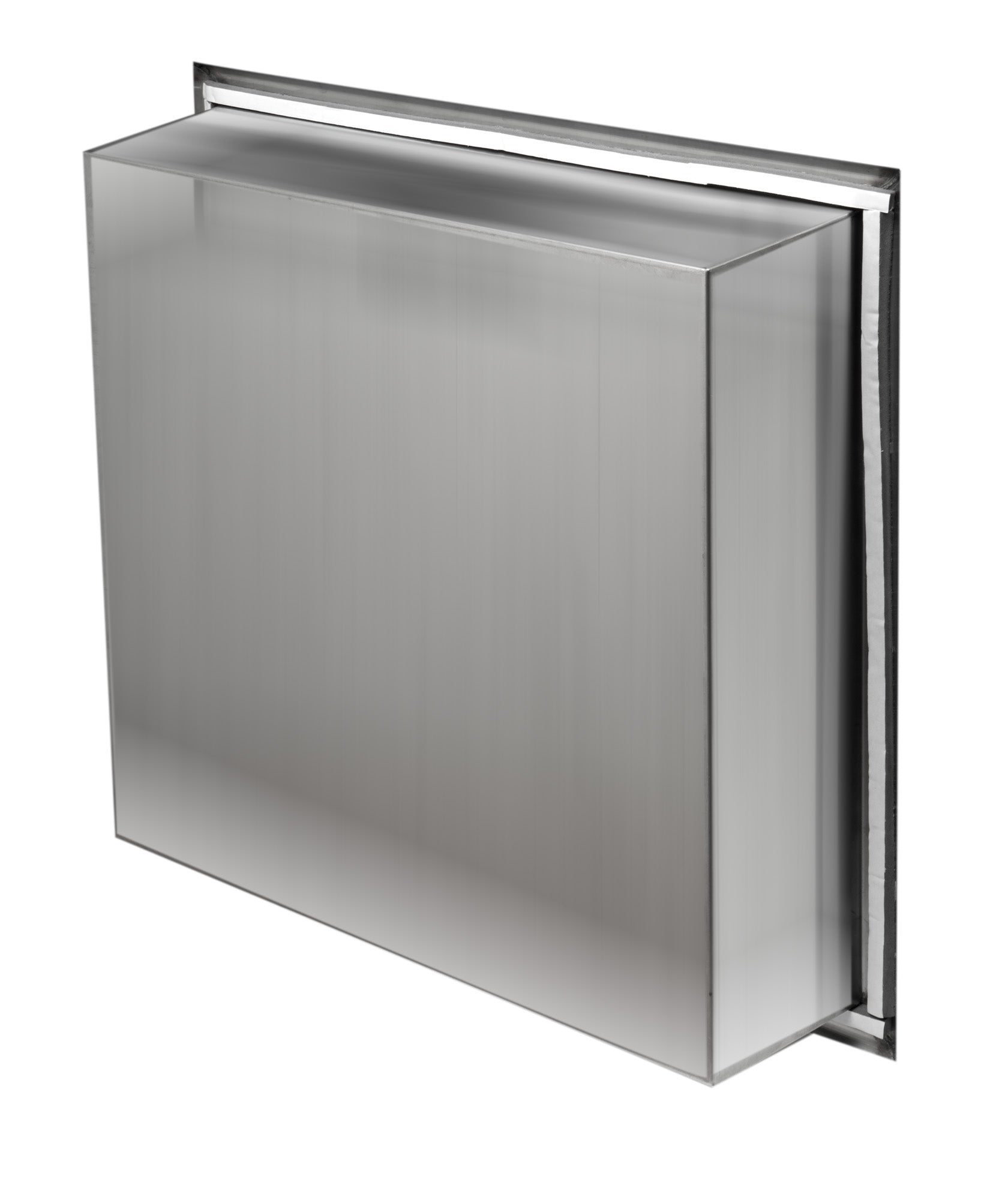 ALFI brand ABN1616-PSS 16 x 16 Polished Stainless Steel Square Single Shelf Bath Shower Niche, 20 Gauge