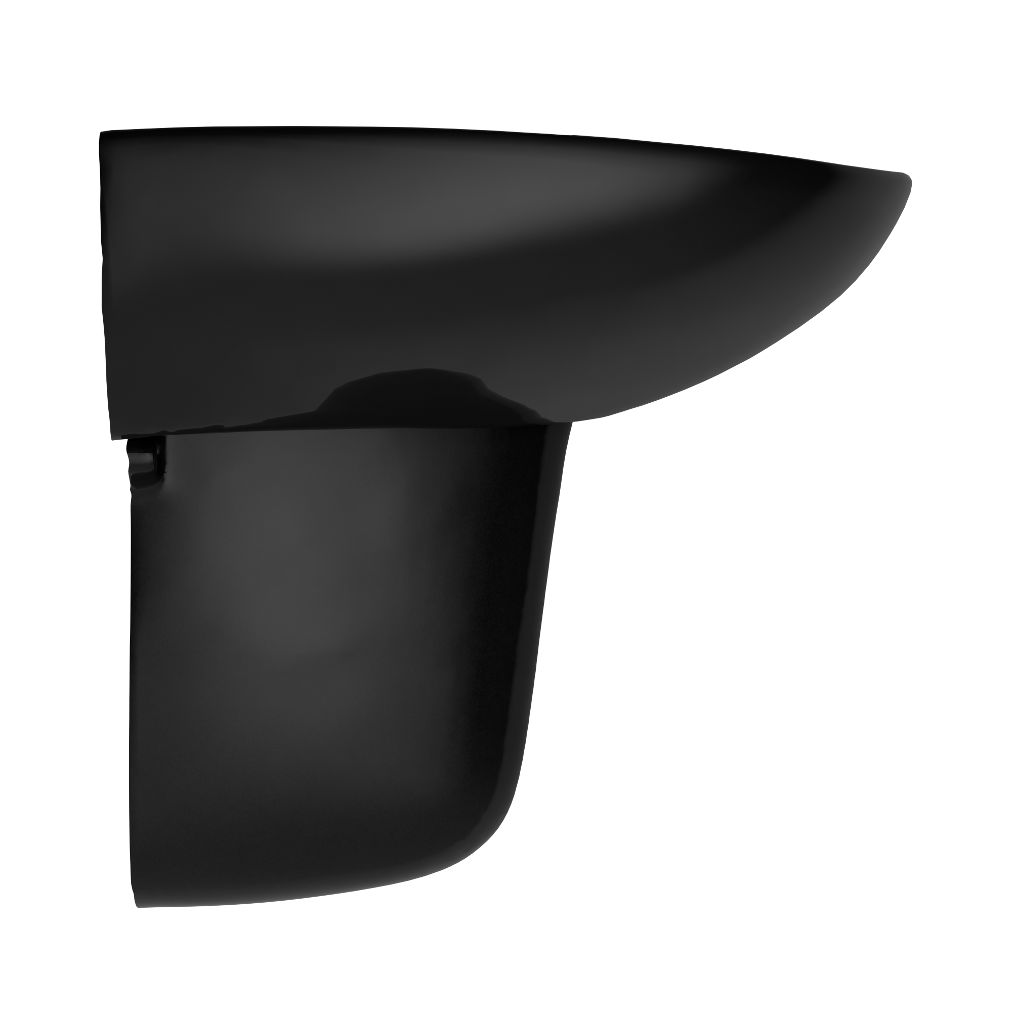 TOTO Prominence Oval Wall-Mount Bathroom Sink and Shroud for Single Hole Faucets, Ebony, Vitreous China, LHT242#51