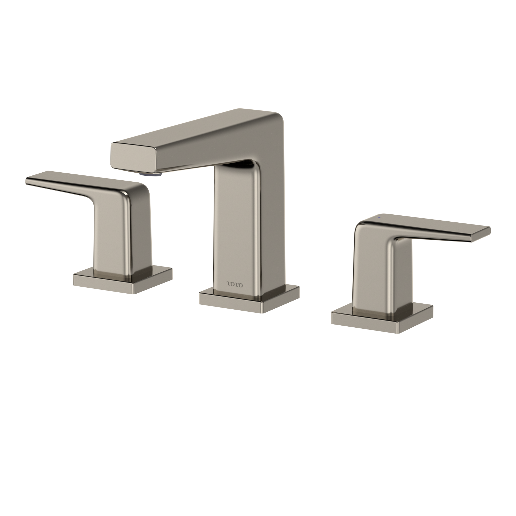 TOTO GB Series 1.2 GPM Two Handle Widespread Bathroom Sink Faucet with Drain Assembly, Polished Nickel, Brass, TLG10201U#PN