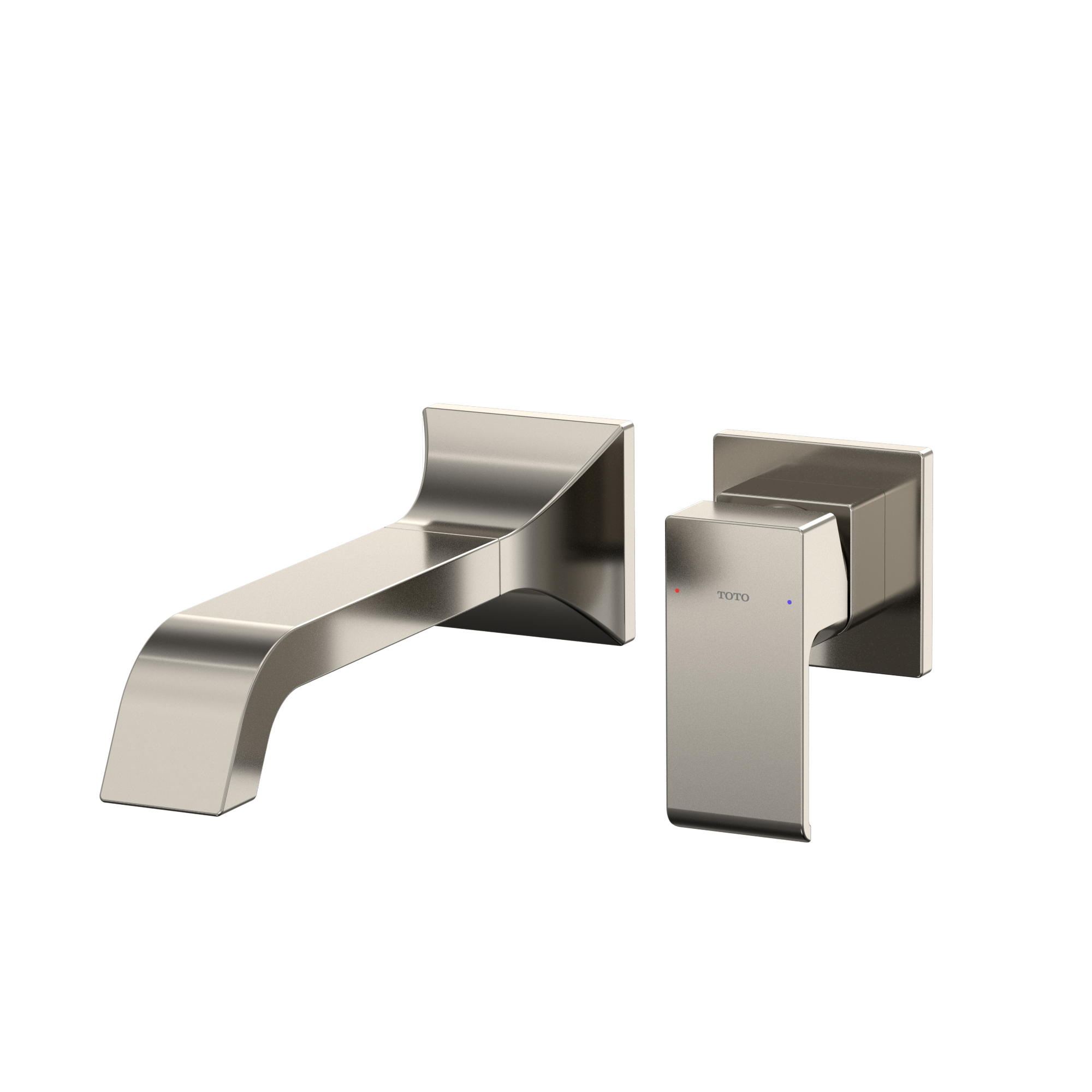 TOTO GC 1.2 GPM Wall-Mount Single-Handle Long Bathroom Faucet with COMFORT GLIDE Technology, Polished Nickel, Brass, TLG08308U#PN