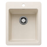 Blanco Liven 17" Rectangle Silgranit Bar/Prep Sink, Soft White, 1 Faucet Hole, 443241