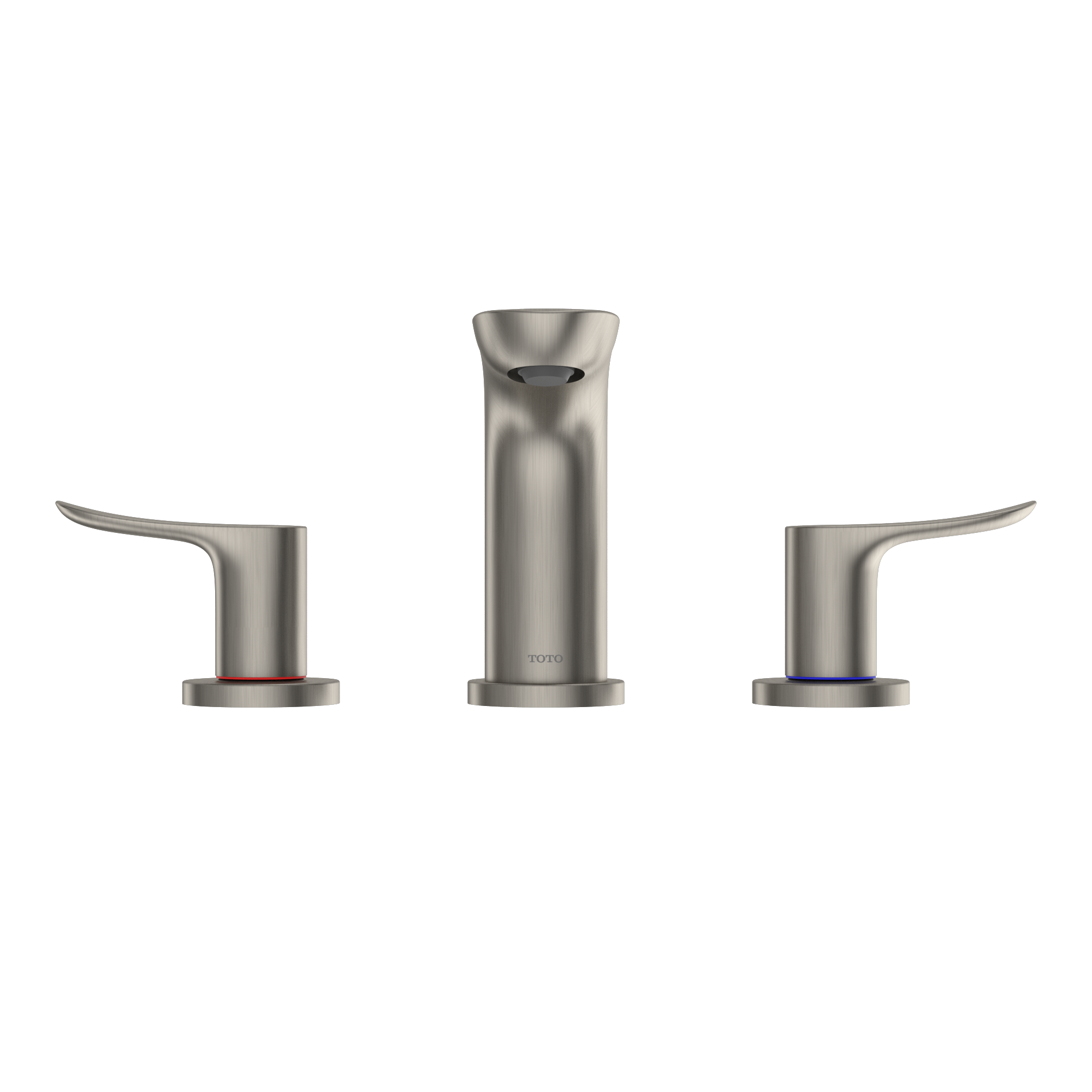 TOTO GO Series 1.2 GPM Two Handle Widespread Bathroom Sink Faucet with Drain Assembly, Brushed Nickel, Brass, TLG01201U#BN