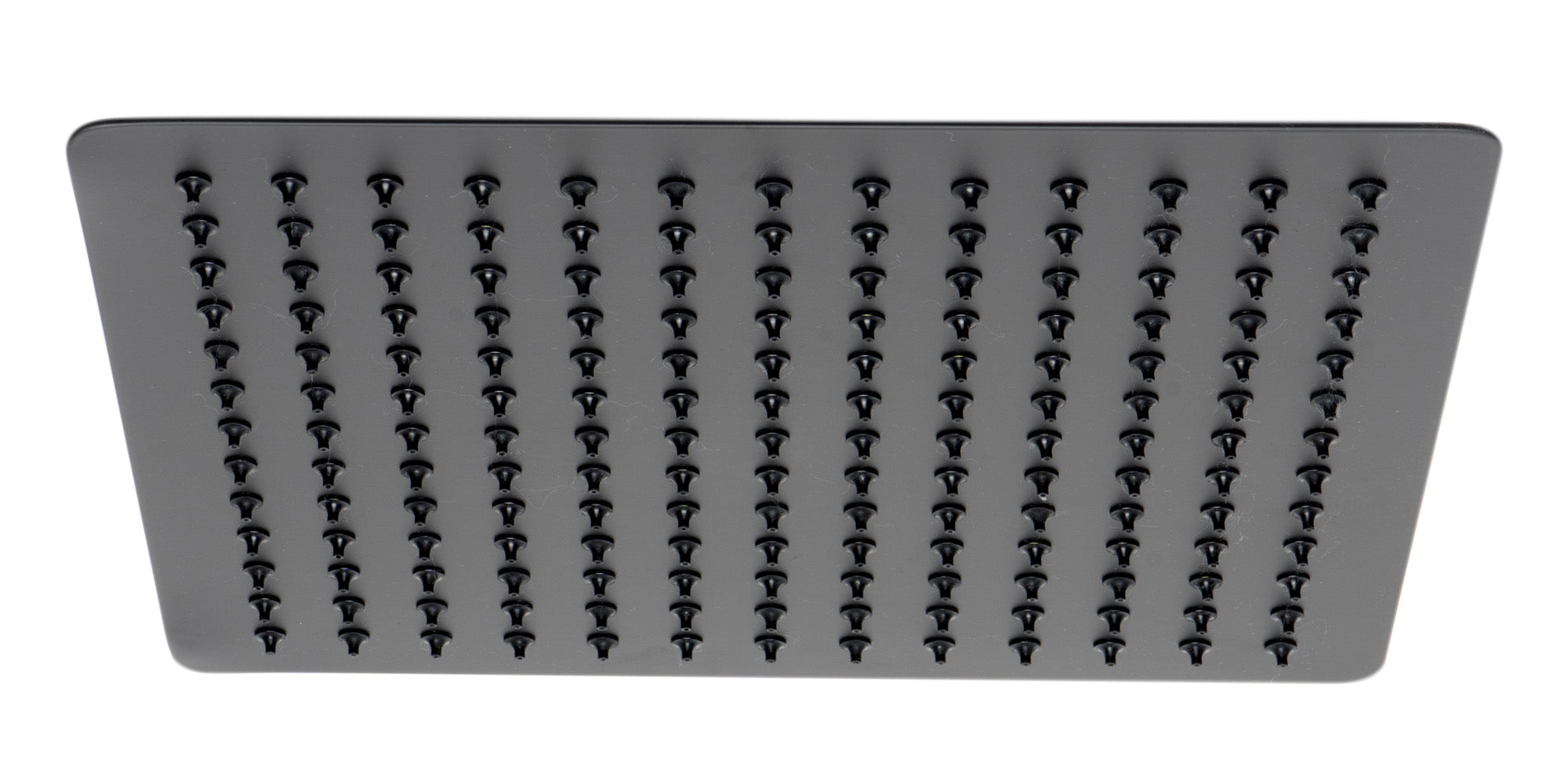 ALFI brand RAIN12S-BM Matte Black Stainless Steel 12" Square Ultra-Thin Rain Shower Head, Black Matte