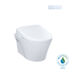 TOTO WASHLET+ AP Wall-Hung Elongated Toilet with S7A Contemporary Bidet Seat and DuoFit In-Wall 0.9 and 1.28 GPF Auto Dual-Flush Tank System, Matte Silver, Vitreous China|Plastic, CWT4264736CMFGA#MS