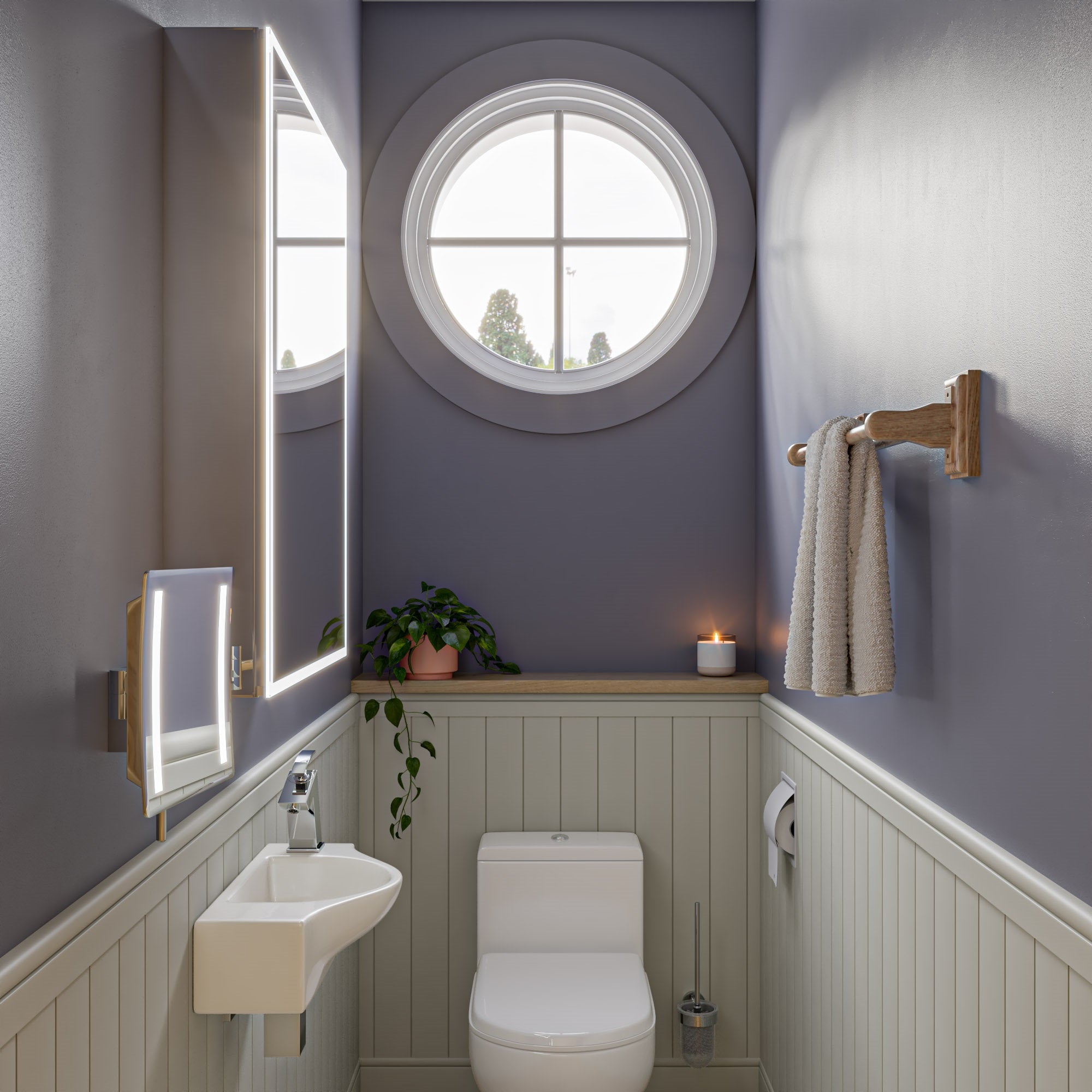 Alternative View of ALFI brand 17.75" x 9.88" Rectangle Wall Mount Porcelain Bathroom Sink, White, 1 Faucet Hole, ABC114