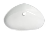 ALFI brand 23" x 12.75" Oval Above Mount Porcelain Bathroom Sink, White, No Faucet Hole, ABC914