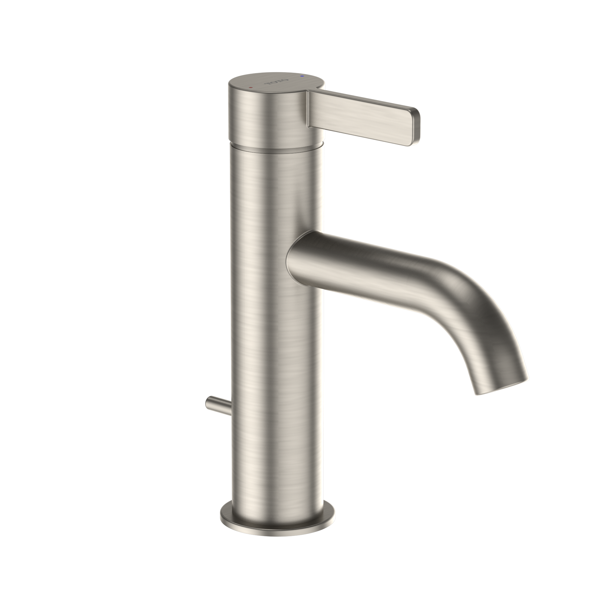 TOTO GF Series 1.2 GPM Single Handle Bathroom Sink Faucet with COMFORT GLIDE Technology and Drain Assembly, Brushed Nickel, Stainless Steel, TLG11301U#BN