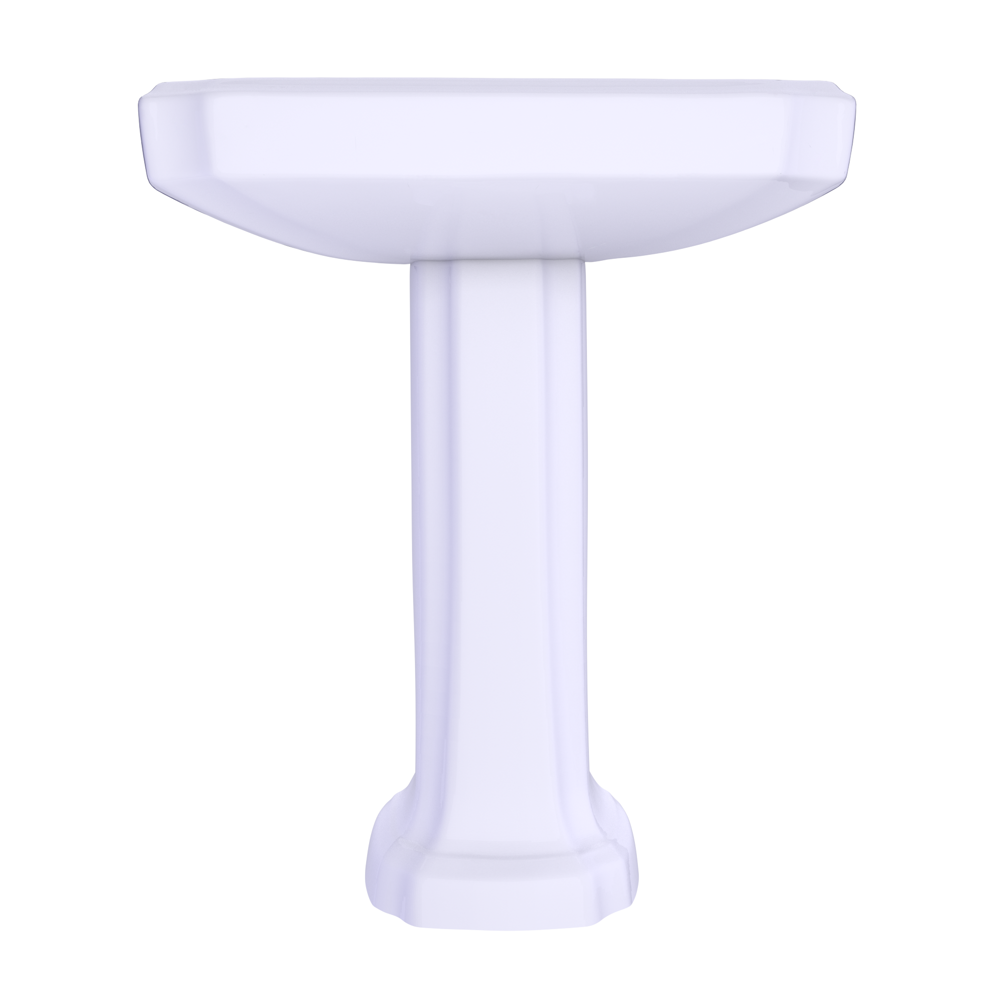 TOTO Guinevere 27-1/8" x 19-7/8" Rectangular Pedestal Bathroom Sink for Single Hole Faucets, Cotton White, Vitreous China, LPT970#01