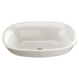 TOTO Maris Oval Semi-Recessed Vessel Bathroom Sink with CEFIONTECT, Colonial White, Vitreous China, LT480G#11