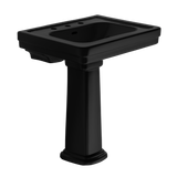 TOTO Promenade 27-1/2" x 22-1/4" Rectangular Pedestal Bathroom Sink for 8 inch Center Faucets, Ebony, Vitreous China, LPT530.8N#51