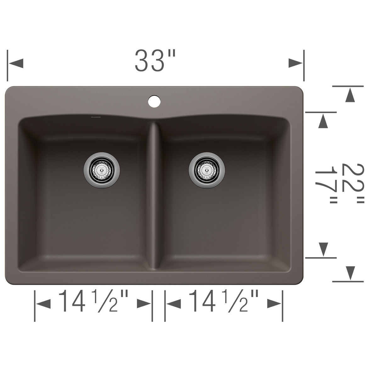 DIAMOND Dual Mount Granite Composite 33 in. 1-Hole 50/50 Double Bowl Kitchen Sink in White DIAMOND Dual Mount Granite Composite 33 in. 1-Hole 50/50 Double Bowl Kitchen Sink in White