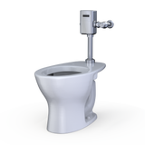 TOTO TORNADO FLUSH Commercial Flushometer Floor-Mounted Toilet, Elongated, Cotton White, Vitreous China, CT725CU#01