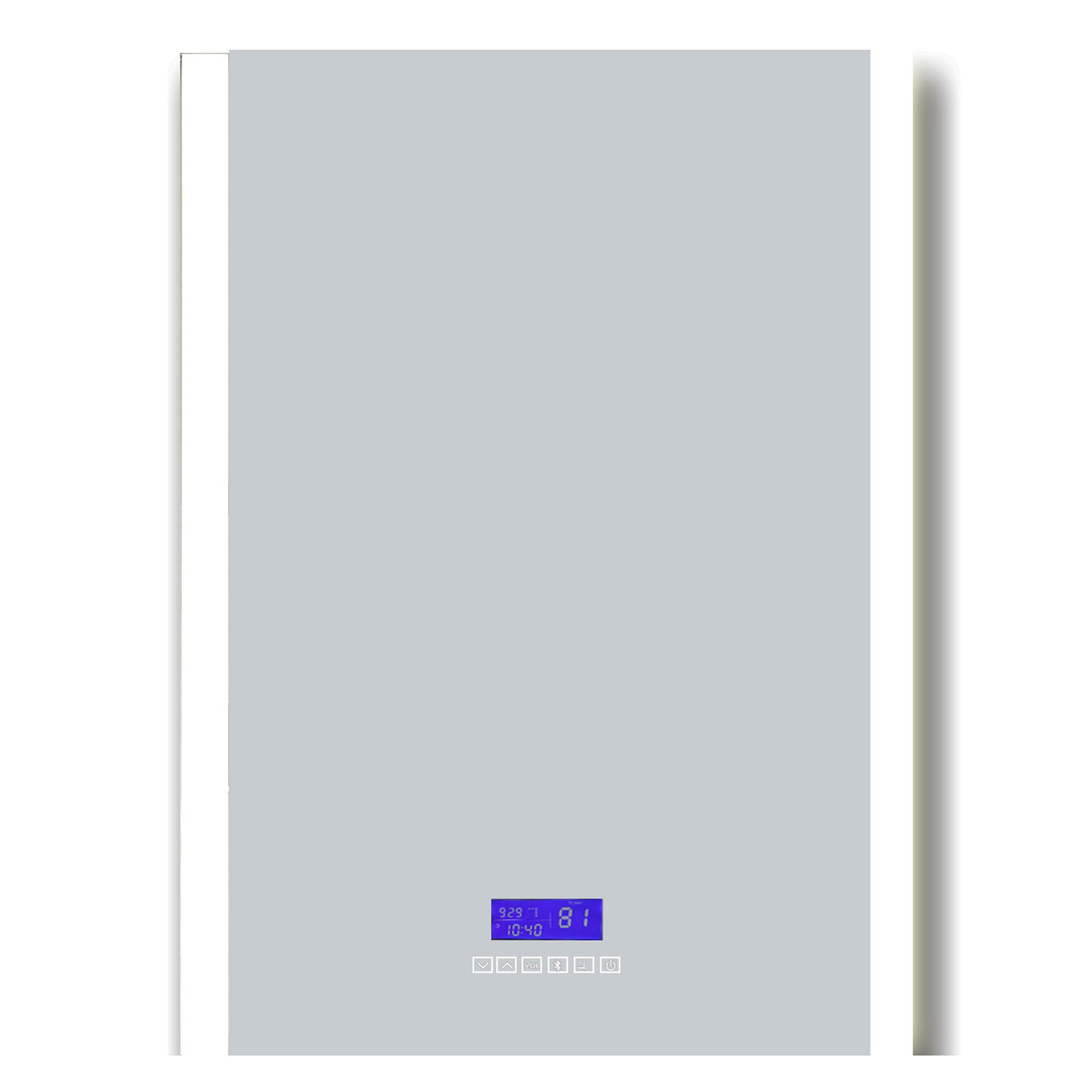 ALFI brand ABMC2432BT 24" x 32" Single Door LED Light Bluetooth Medicine Cabinet, Aluminum, Gray