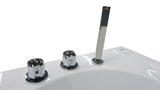 Alternative View of Eago 71" Acrylic Corner Rectangle Bathtub with Fixtures, White, AM189ETL-L