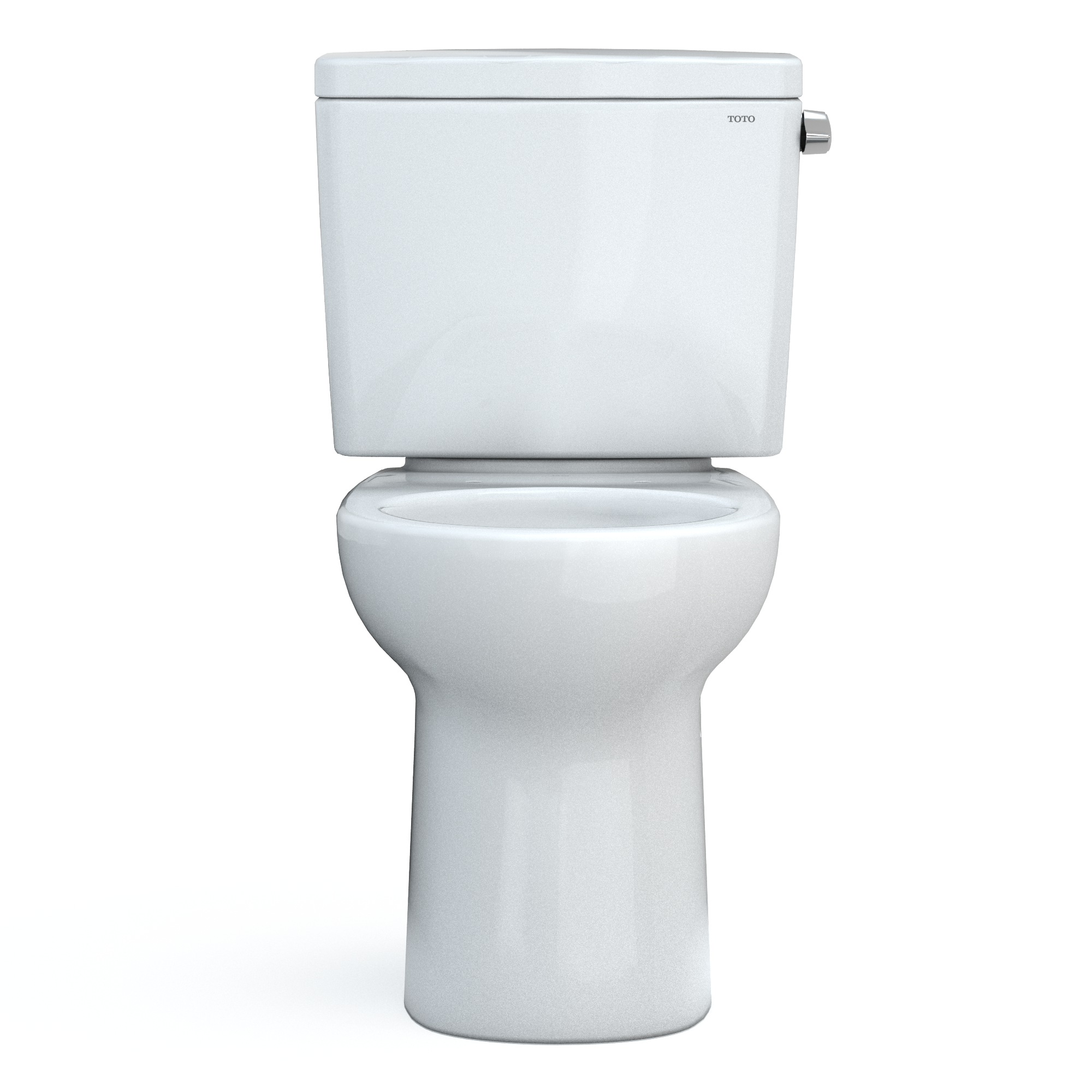 TOTO Drake Two-Piece Round 1.28 GPF Universal Height TORNADO FLUSH Toilet with CEFIONTECT, Cotton White, Vitreous China, CST775CEFRG#01