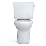 TOTO Drake Two-Piece Round 1.28 GPF Universal Height TORNADO FLUSH Toilet with CEFIONTECT, Cotton White, Vitreous China, CST775CEFRG#01