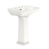 TOTO Promenade 24" x 19-1/4" Rectangular Pedestal Bathroom Sink for 8 inch Center Faucets, Colonial White, Vitreous China, LPT532.8N#11