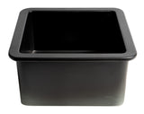 ALFI brand 18" Square Fireclay Bar/Prep Sink, Black Matte, ABF1818S-BM