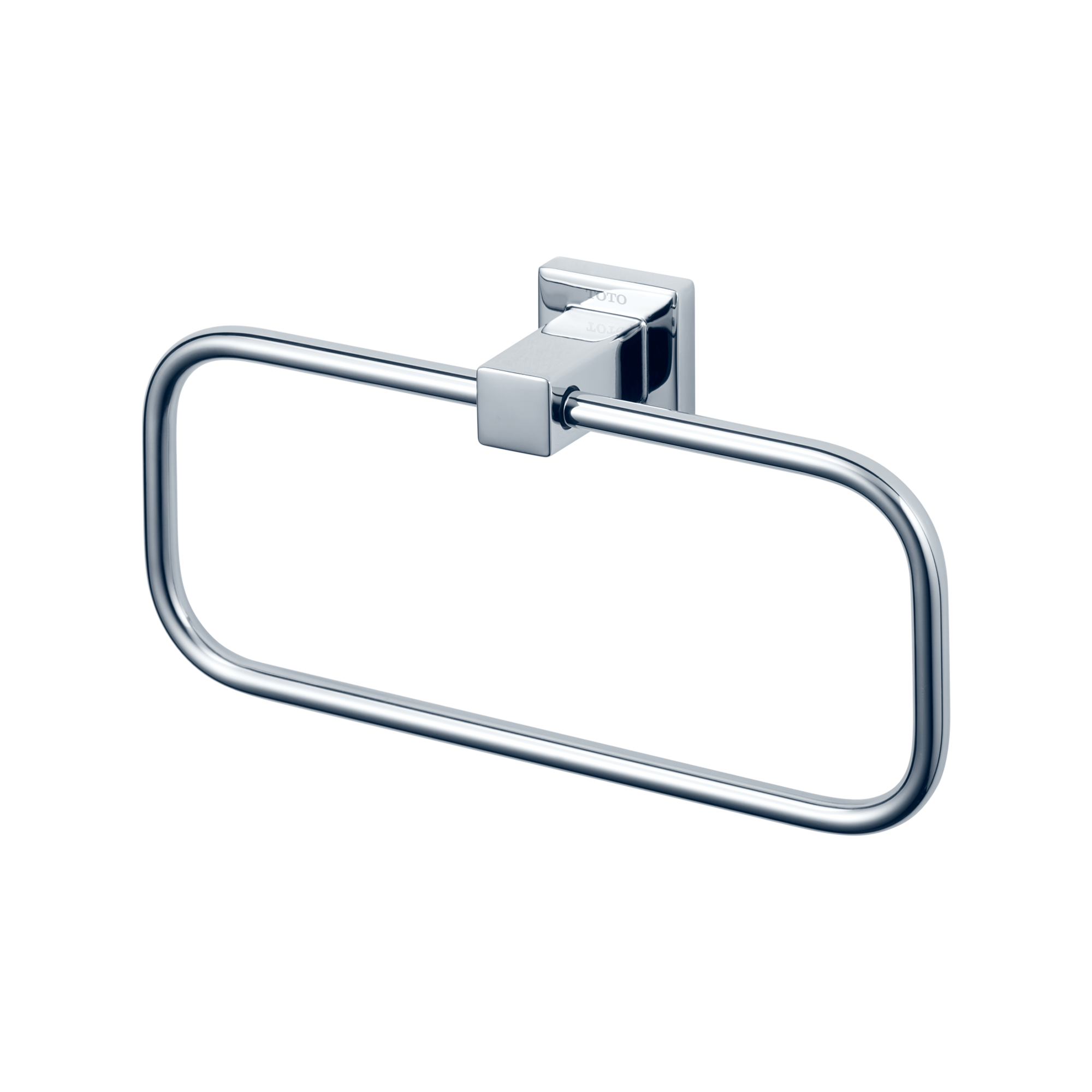 TOTO L Series Square Towel Ring, Polished Chrome, Zinc Alloy|Stainless Steel, YTT408U#CP