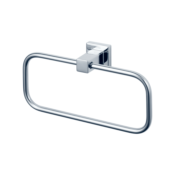 TOTO L Series Square Towel Ring, Polished Chrome, Zinc Alloy|Stainless Steel, YTT408U#CP