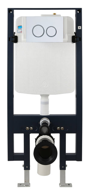 Alternate Image for EAGO PWG380-W White Dual Flush Wall Mounted Toilet Tank Carrier for WD101, WD332, WD333, Metal