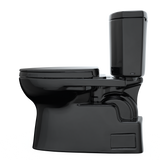 TOTO Vespin II Two-Piece Elongated 1.28 GPF Universal Height Toilet with SS124 SoftClose Seat, WASHLET+ Ready, Cotton White, Vitreous China|Plastic, Ebony, MS474124CEF#51