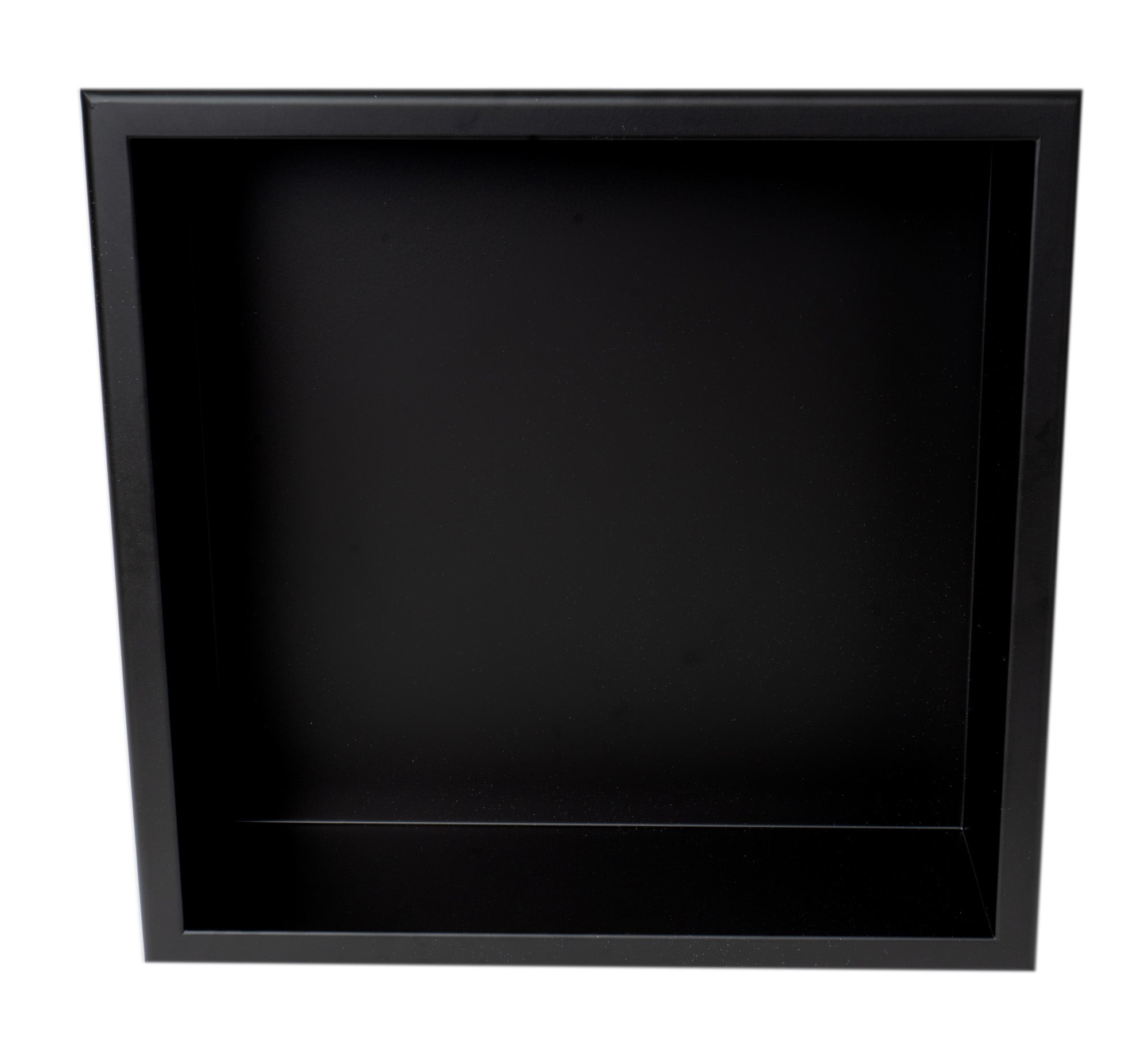ALFI brand ABNC1616-BLA 16" x 16" Black Matte Stainless Steel Square Single Shelf Bath Shower Niche, 20 Gauge