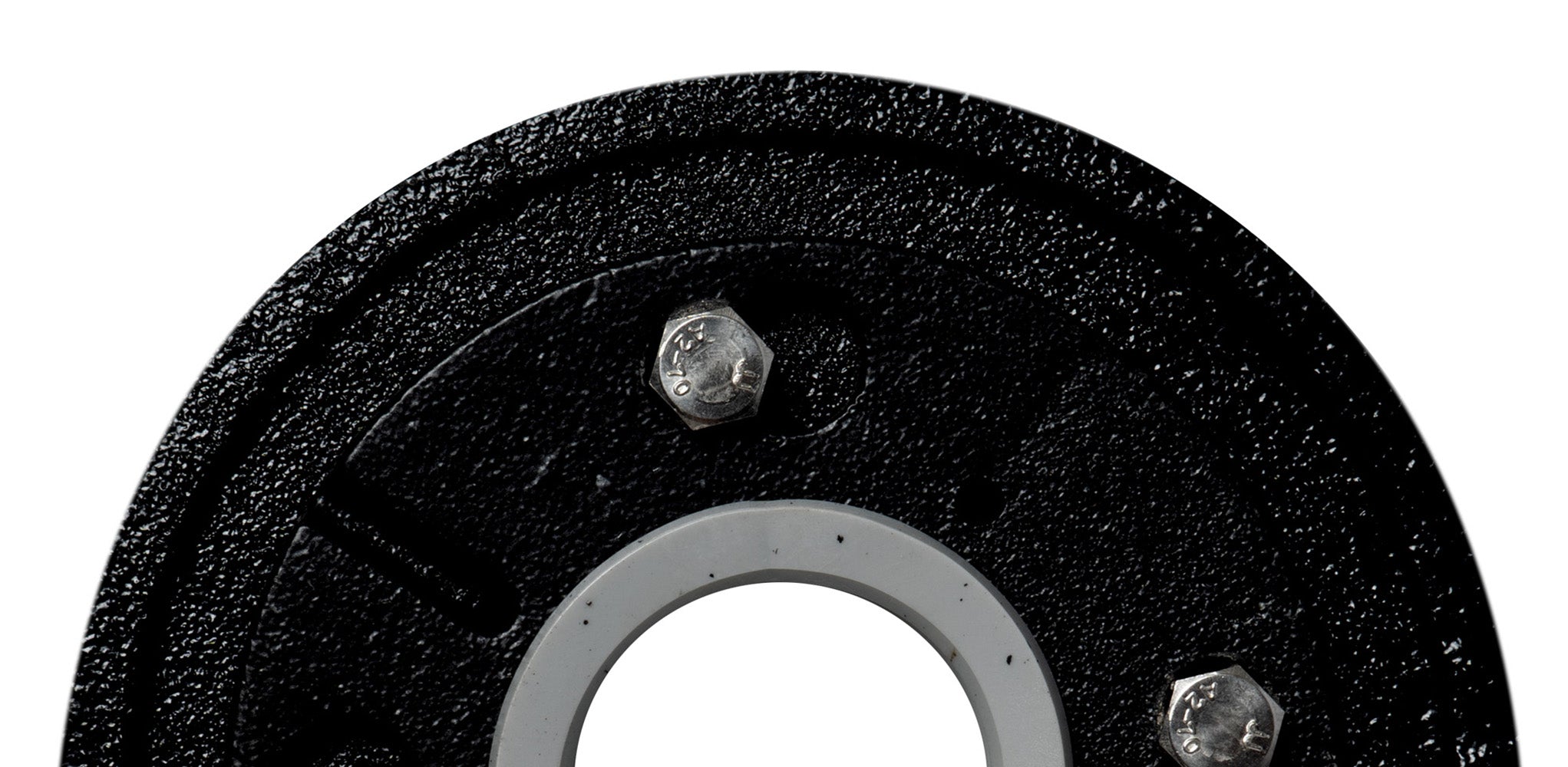ALFI brand ABDB55CI Cast Iron Shower Drain Base with Rubber Fitting, Black