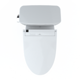 TOTO Drake WASHLET+ Two-Piece Elongated 1.28 GPF Universal Height TORNADO FLUSH Toilet with C5 Bidet Seat, 10 Inch Rough-In, Cotton White, Vitreous China, MW7763084CEFG.10#01