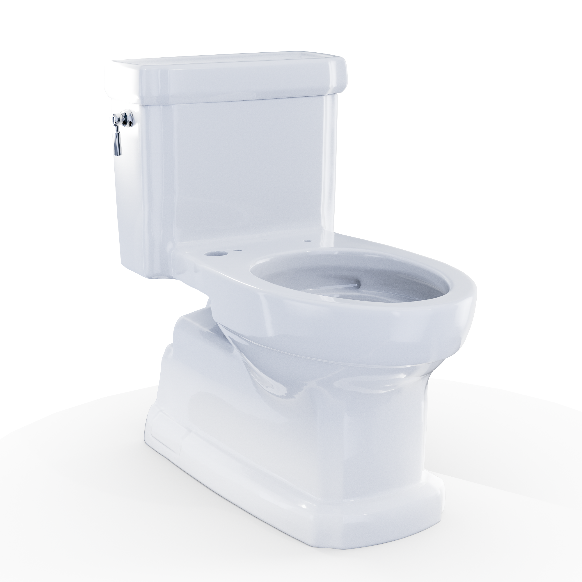 TOTO Eco Guinevere WASHLET+ Ready Elongated 1.28 GPF Universal Height Skirted Toilet with CEFIONTECT, Cotton White, Vitreous China, CST974CEFGAT40#01