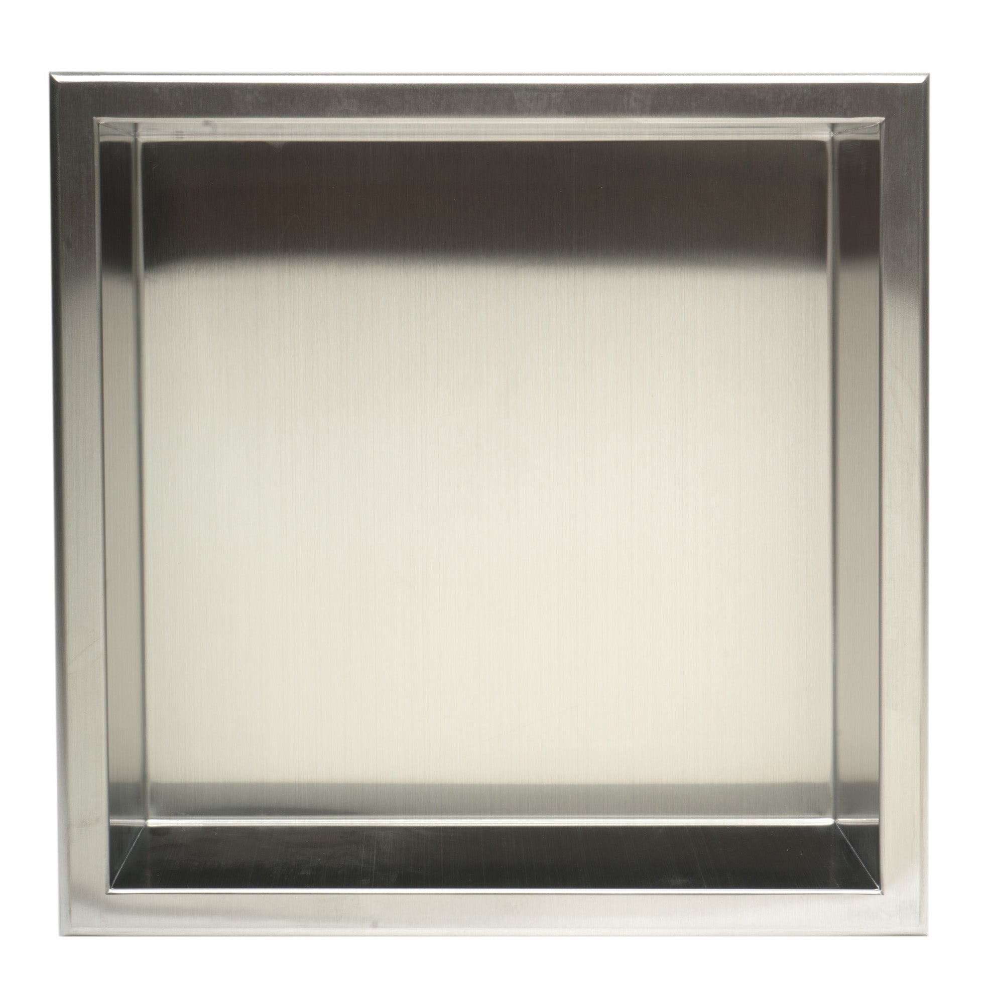 ALFI brand ABN1212-BSS 12 x 12 Brushed Stainless Steel Square Single Shelf Bath Shower Niche, 20 Gauge