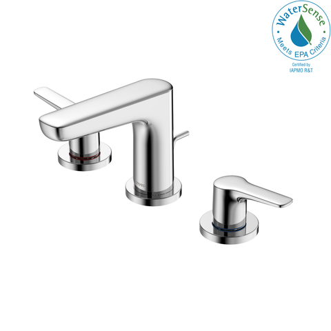 TOTO GS Series 1.2 GPM Two Handle Widespread Bathroom Sink Faucet with Drain Assembly, Polished Chrome, Brass, TLG03201U#CP