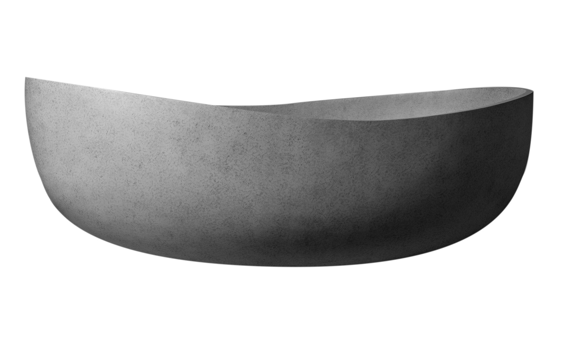 ALFI brand 63" Concrete Free Standing Oval Bathtub, Gray Matte, ABCO63TUB