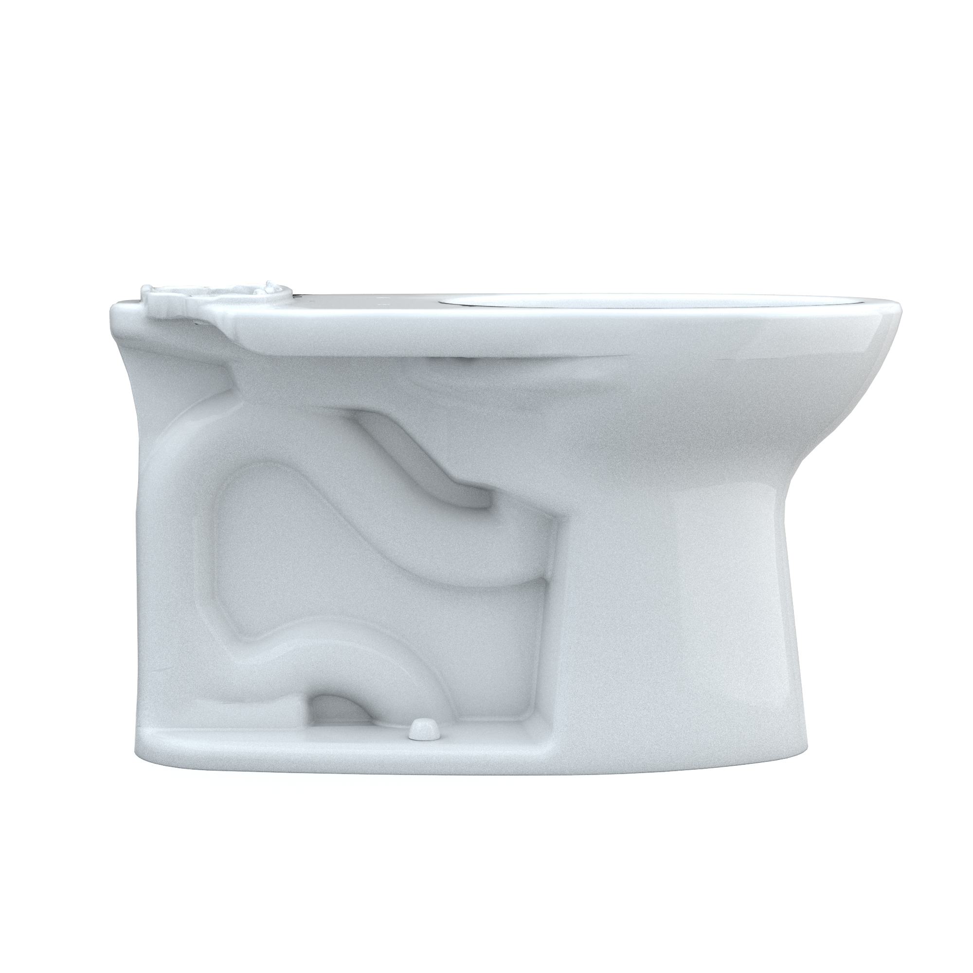 TOTO Drake Elongated TORNADO FLUSH Toilet Bowl with CEFIONTECT, Cotton White, Vitreous China, C776CEG#01