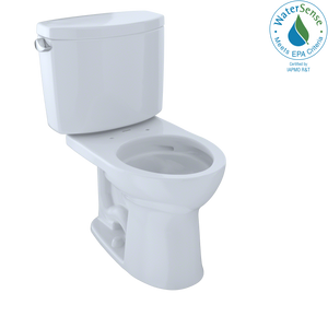 Alternate Image for TOTO Drake II Two-Piece Round 1.28 GPF Universal Height Toilet with CEFIONTECT, Cotton White, Vitreous China, CST453CEFG#01