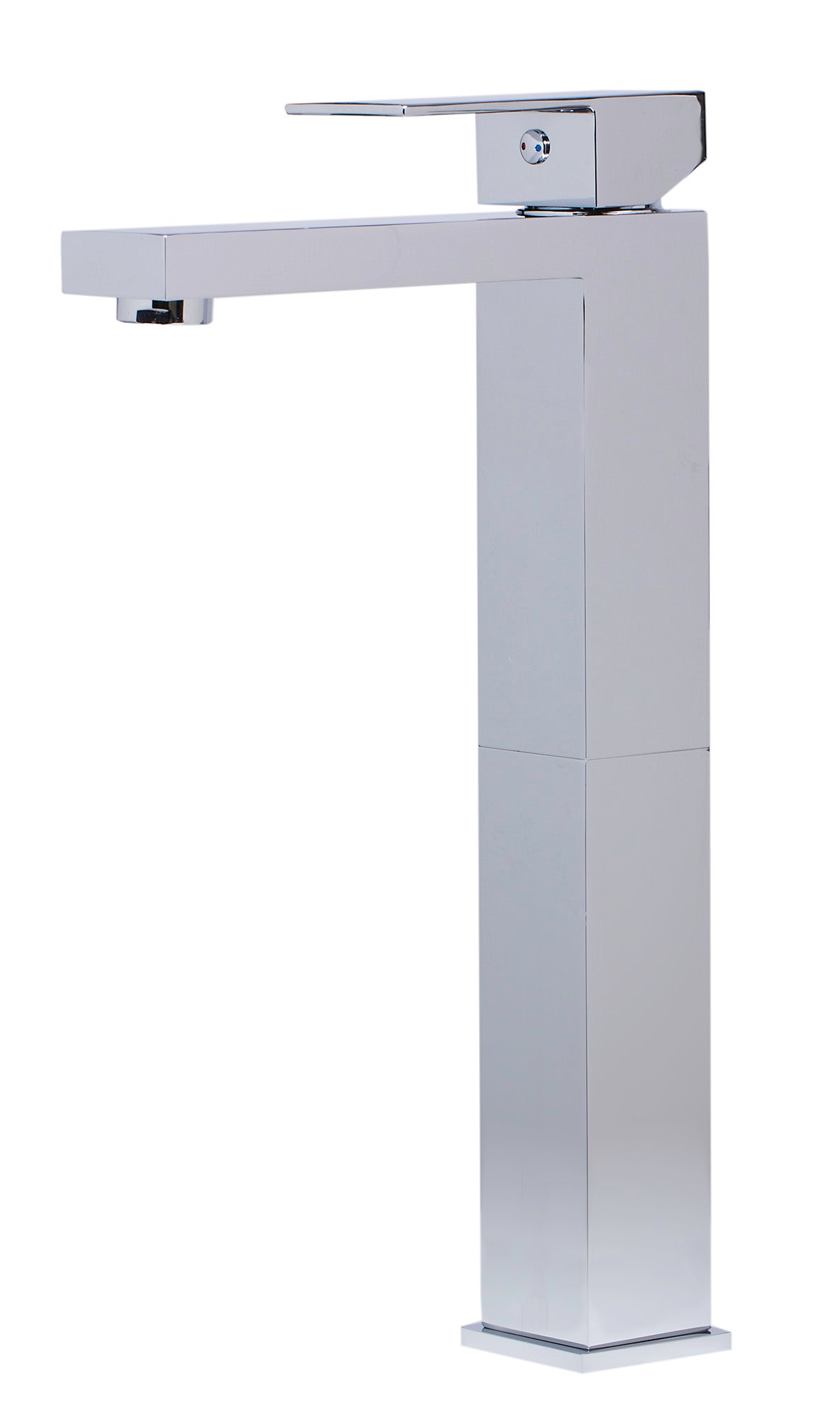 ALFI Polished Chrome Tall Square Single Lever Bathroom Faucet, AB1129-PC