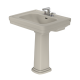 TOTO Promenade 27-1/2" x 22-1/4" Rectangular Pedestal Bathroom Sink for 4 inch Center Faucets, Bone, Vitreous China, LPT530.4N#03