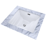 TOTO Aimes Rectangular Undermount Bathroom Sink with CEFIONTECT, Cotton White, Vitreous China, LT626G#01