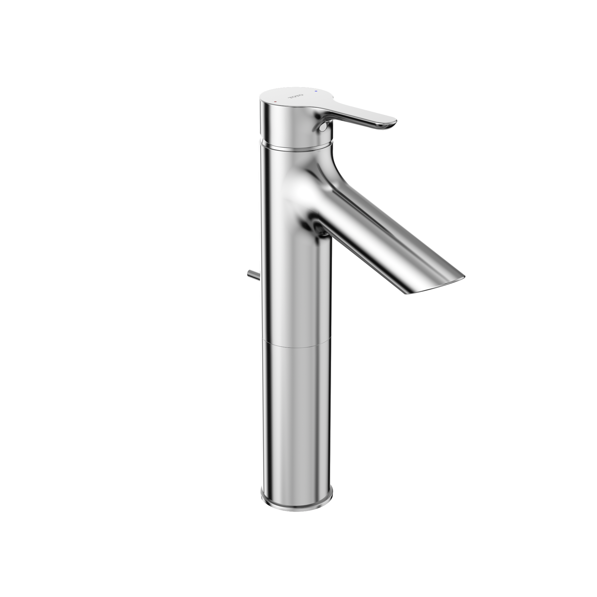 TOTO Brass, TLS01304U#CP LB Series 1.2 GPM Single Handle Bathroom Faucet for Semi-Vessel Sink with Drain Assembly, Polished Chrome