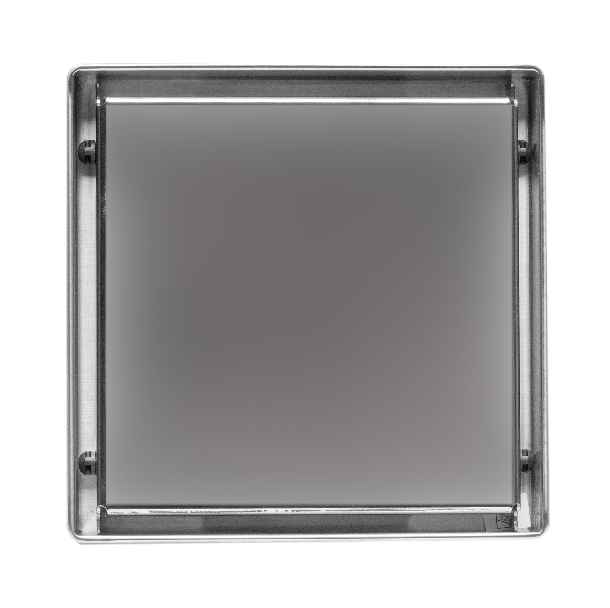 ALFI brand ABSD55B-BSS 5" x 5" Modern Square Polished Stainless Steel Shower Drain with Solid Cover, ABSD55B-PSS