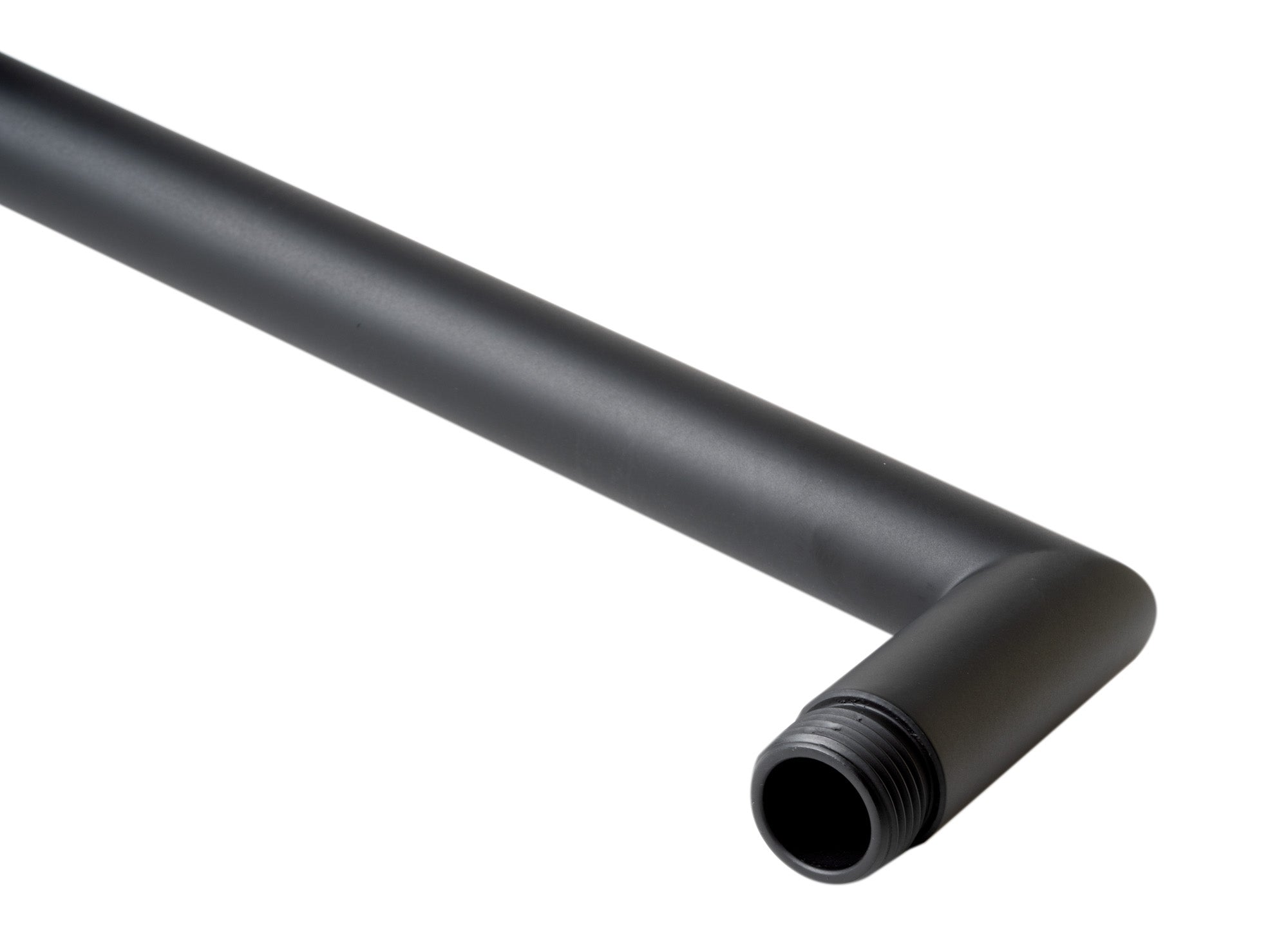ALFI brand ABSA16R-BM Black Matte 16" Round Wall Shower Arm, Brass