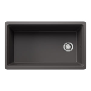 Alternate Image for Blanco Inteos 33" Undermount Silgranit Workstation Kitchen Sink, Cinder, No Faucet Hole, 443313