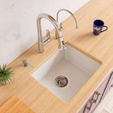 Alfi 20" White Fireclay Undermount Kitchen Sink, AB2017