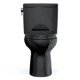 TOTO Drake II 1G Two-Piece Elongated 1.0 GPF Universal Height Toilet with SS124 SoftClose Seat, WASHLET+ Ready, Ebony, Vitreous China|Plastic, MS454124CUF#51