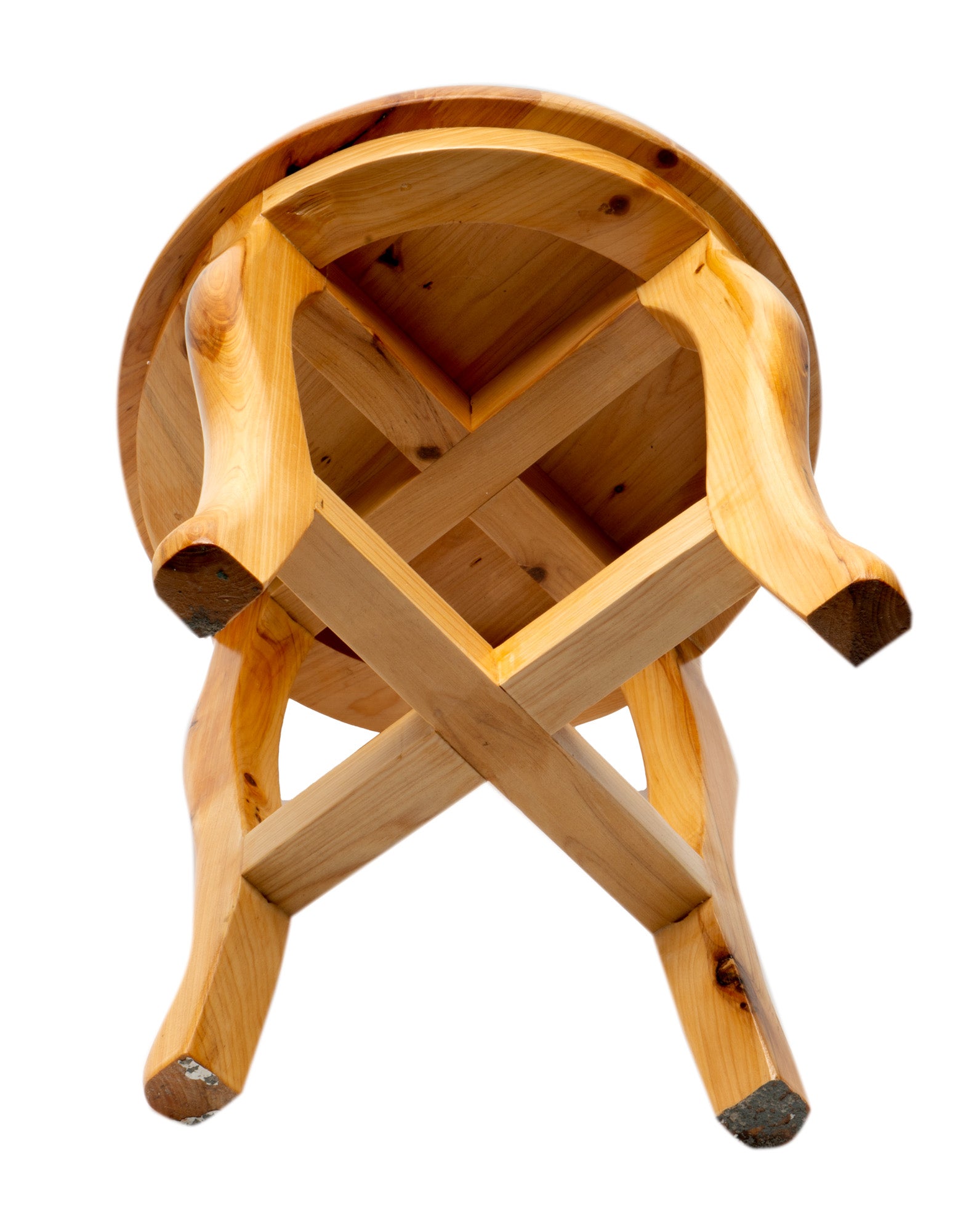 ALFI brand AB4406 11" Cedar Wood Round Stool Multi-Purpose Accessory, Natural Wood